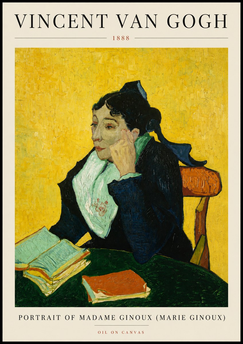 Van Gogh Portrait of Madame Ginoux (Marie Ginoux) No3 - Poster