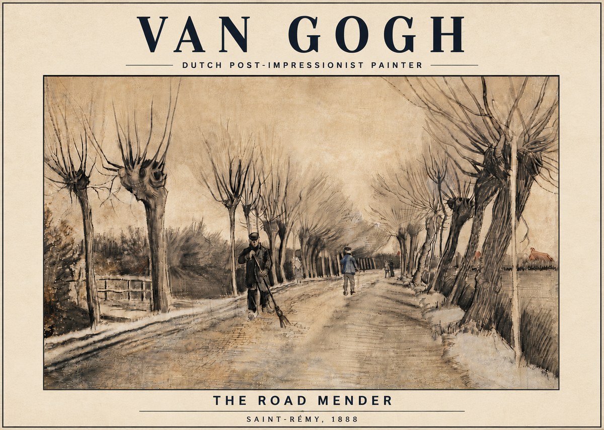 Van Gogh The Road Mender I No6 - Poster