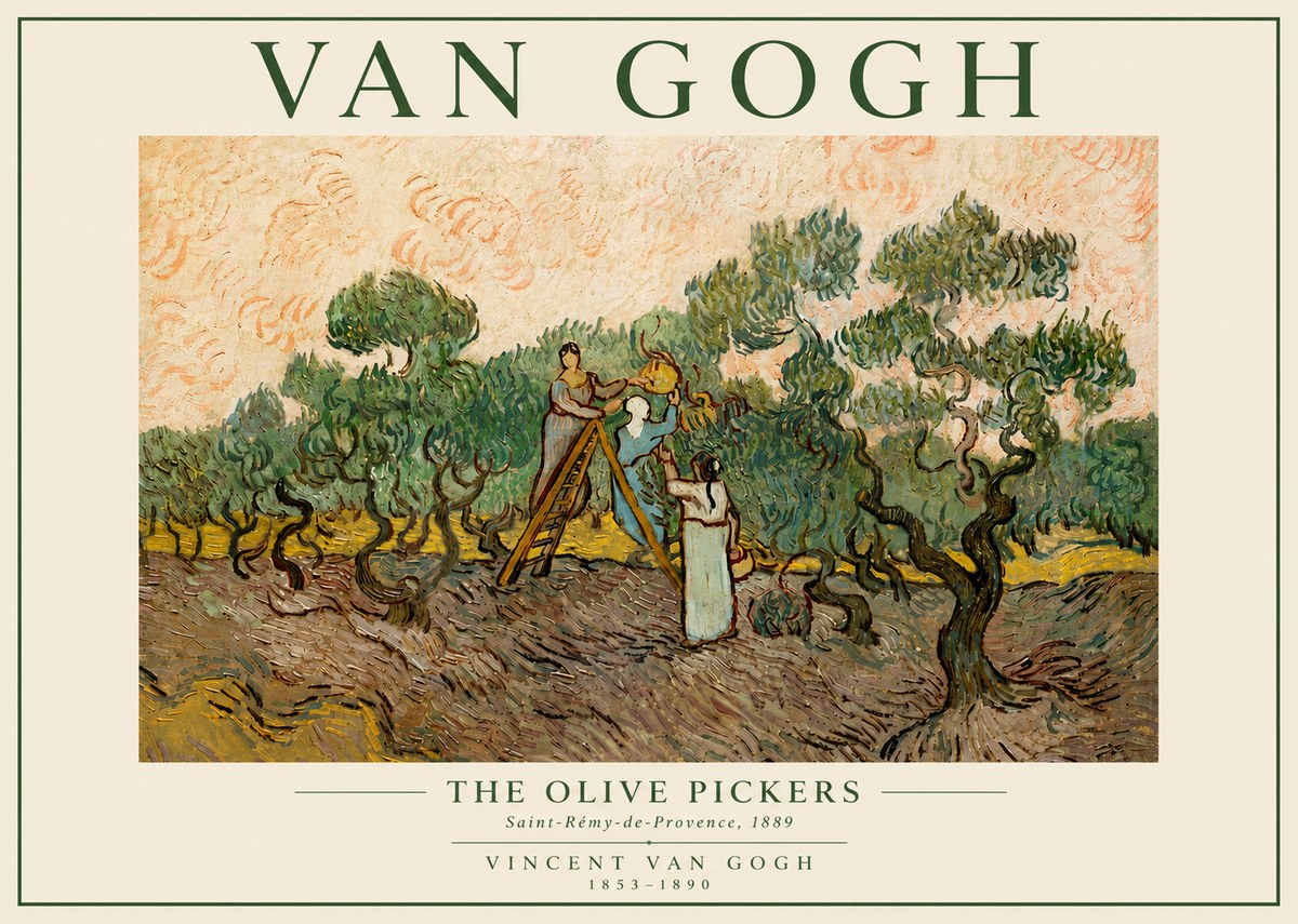 Van Gogh The Olive Pickers I No5 - Poster