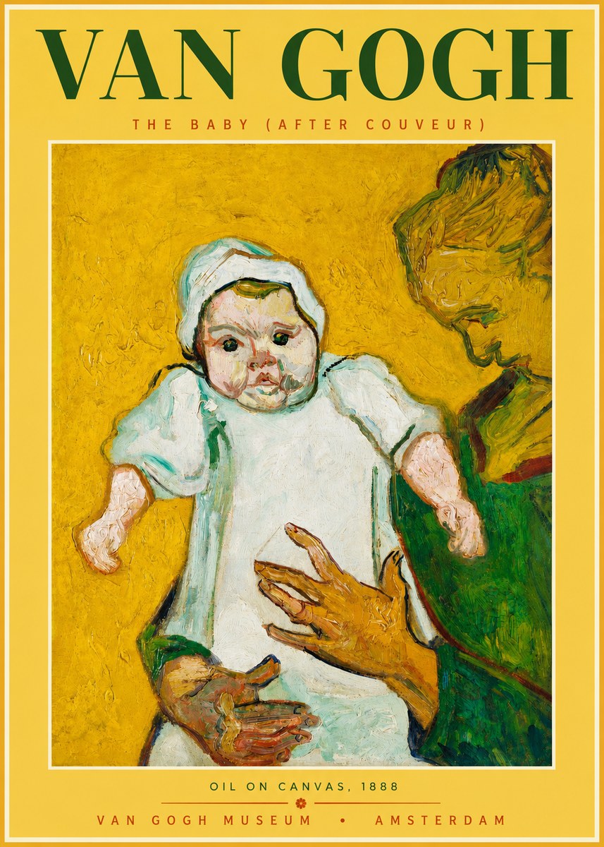 Van Gogh The Baby (After Couveur) No2 - Poster