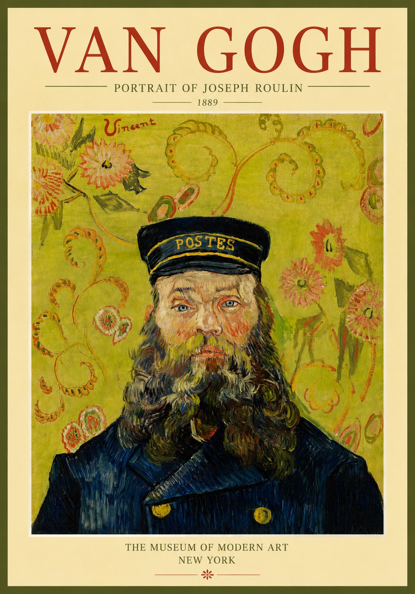 Van Gogh Portrait of Joseph Roulin II No4 - Poster