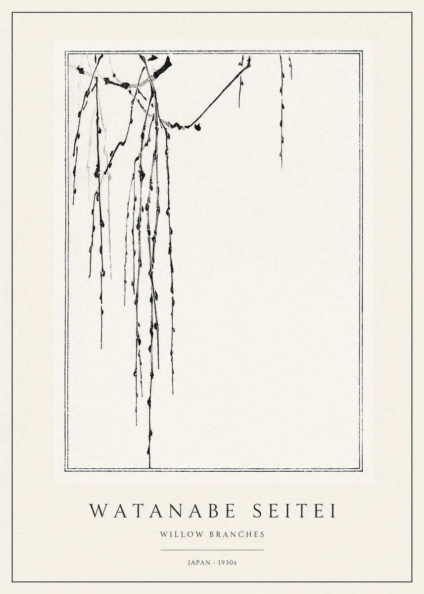 Watanabe Seitei Willow Branches I No1 - Poster