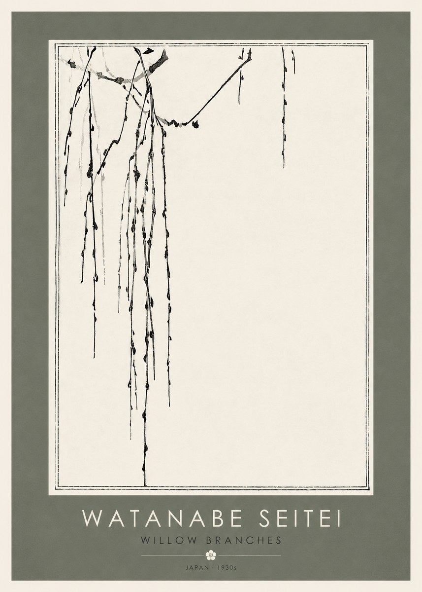 Watanabe Seitei Willow Branches I No2 - Poster