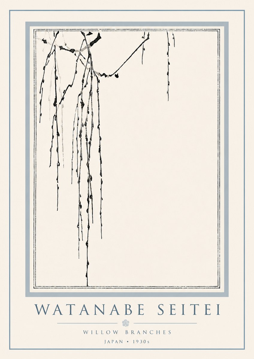Watanabe Seitei Willow Branches I No6 - Poster