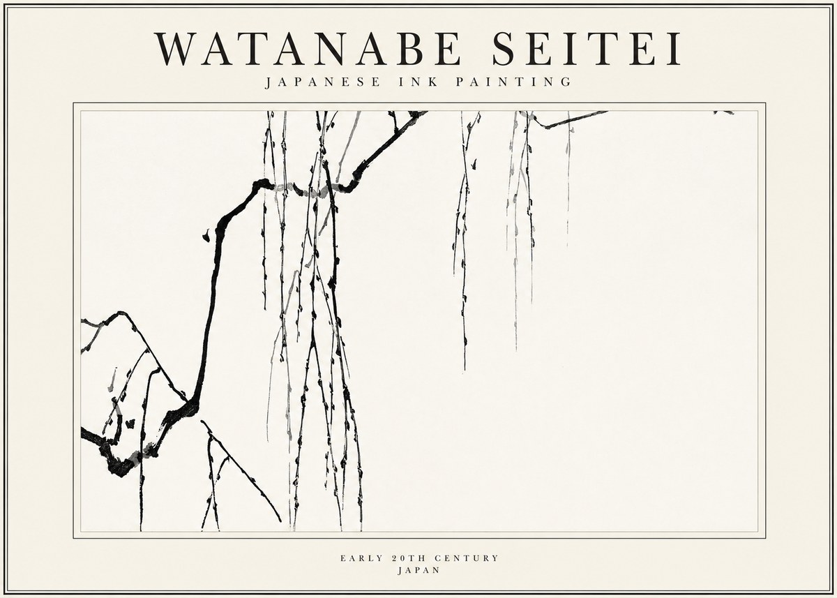 Watanabe Seitei Willow Branches II No1 - Poster