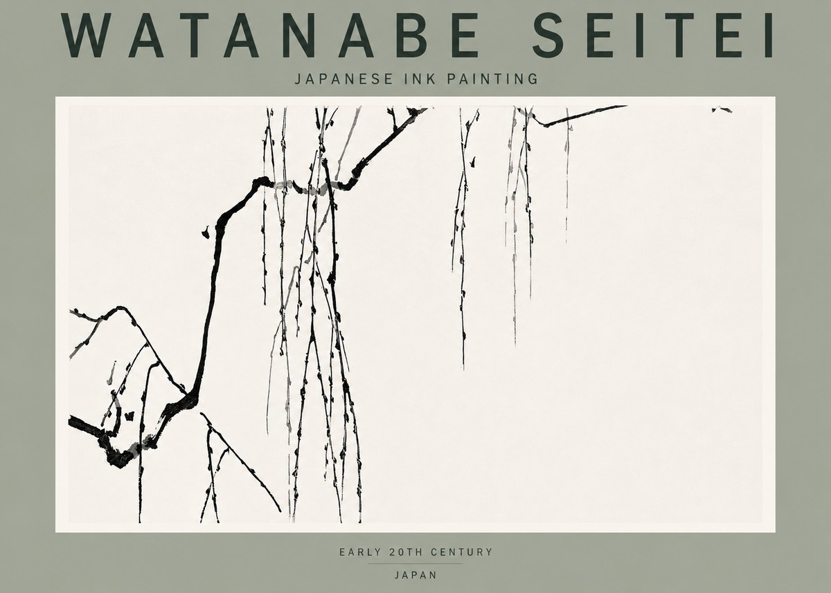 Watanabe Seitei Willow Branches II No2 - Poster