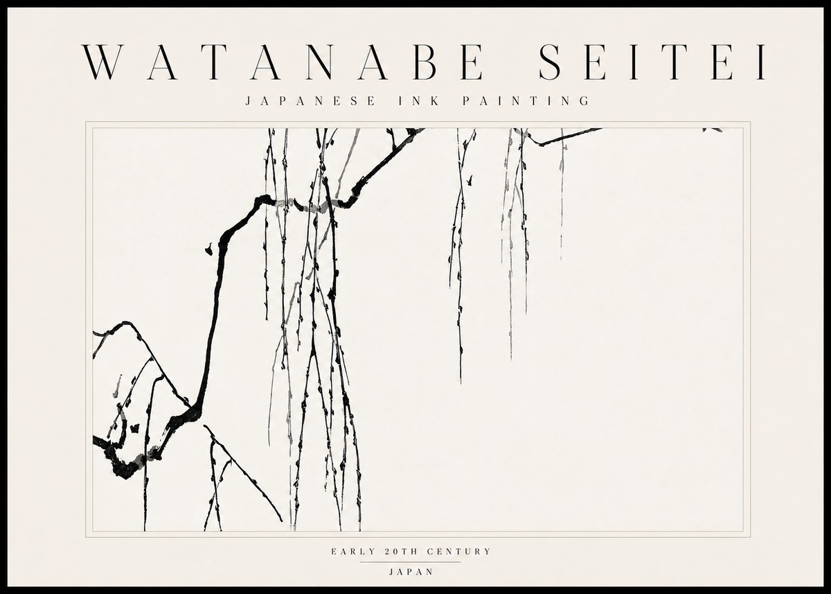 Watanabe Seitei Willow Branches II No3 - Poster