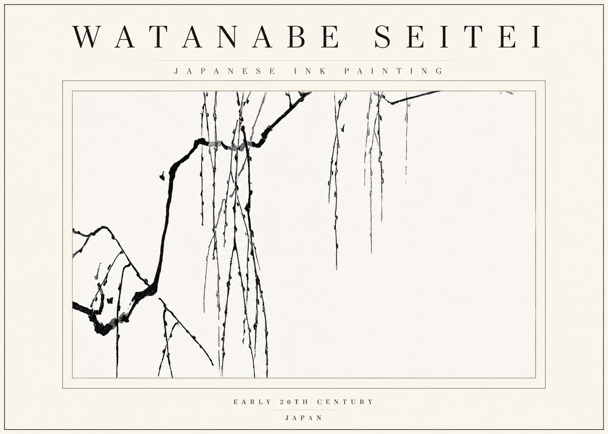 Watanabe Seitei Willow Branches II No5 - Poster