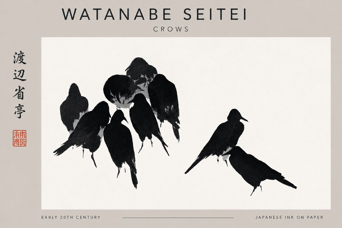 Watanabe Seitei Crows No3 - Poster