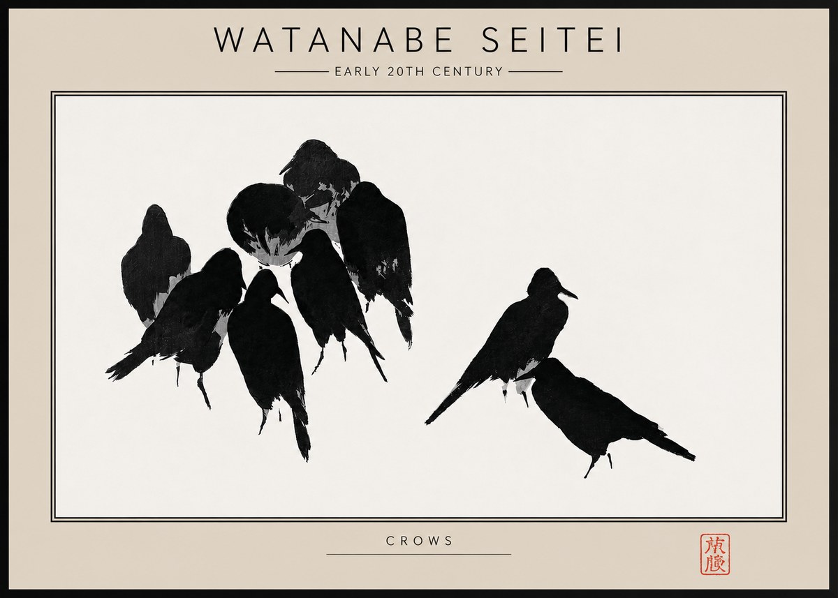 Watanabe Seitei Crows No4 - Poster