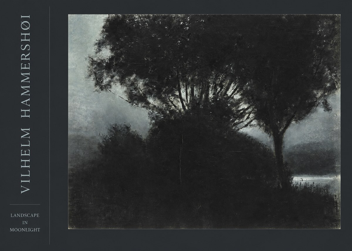 Vilhelm Hammershøi Landscape in Moonlight No2 - Poster