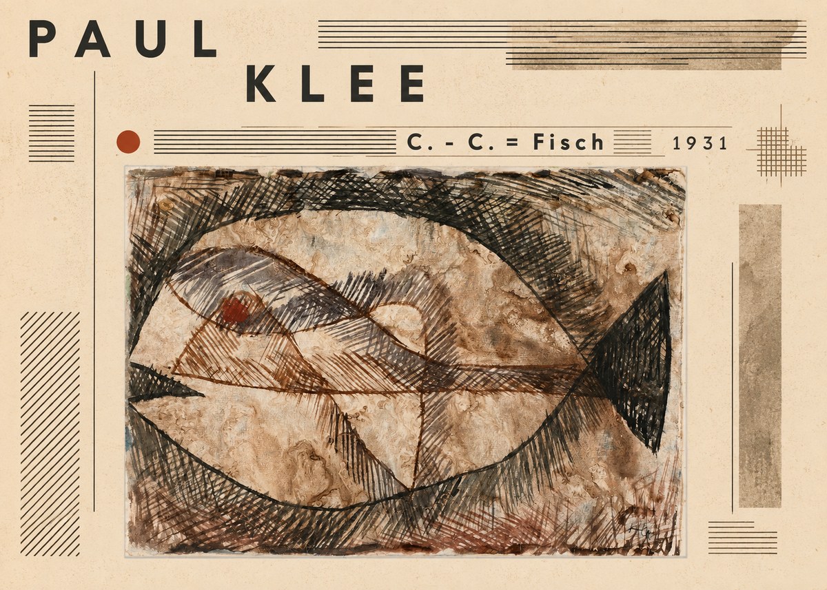 Paul Klee C. - C. = Fisch No6 - Poster