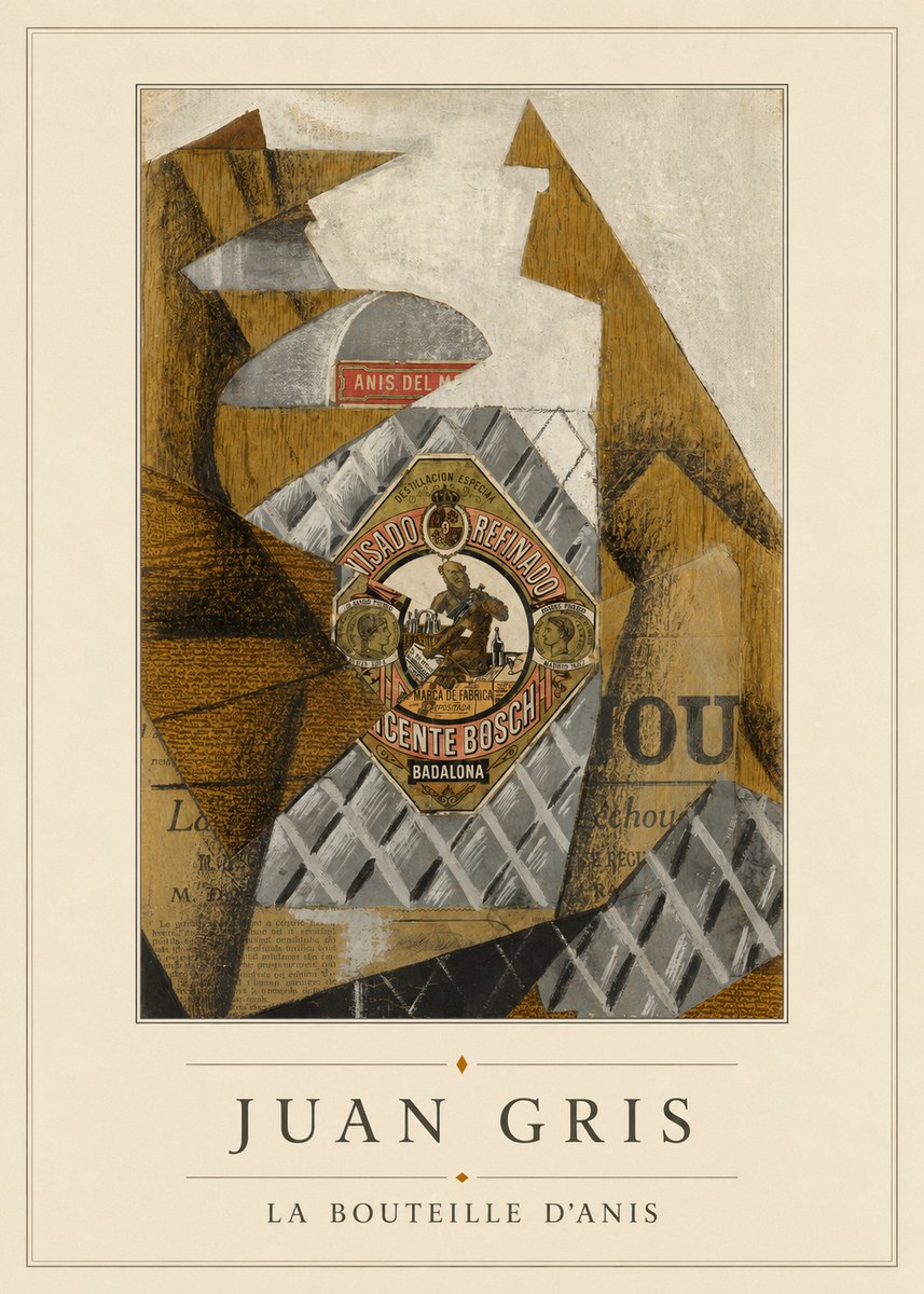 Juan Gris La Bouteille D'anis No4 - Poster