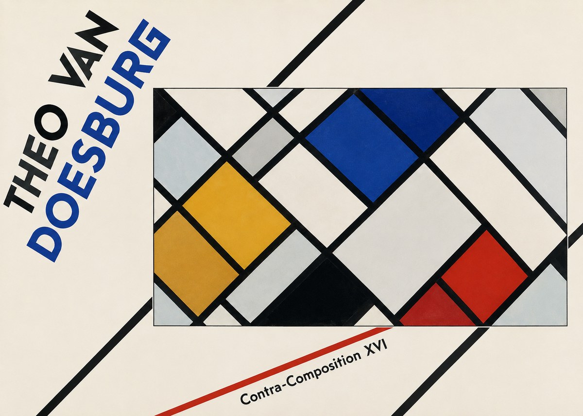 Theo van Doesburg Contra-composition Xvi No2 - Poster