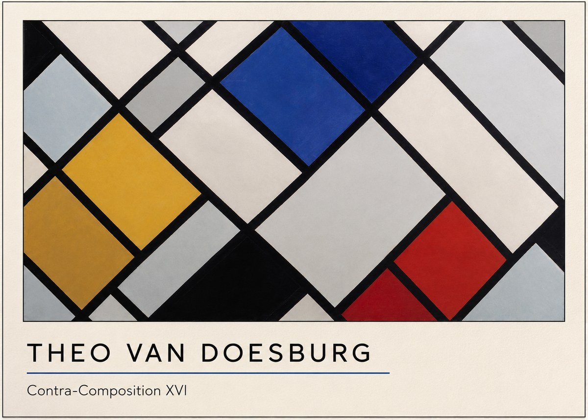 Theo van Doesburg Contra-composition Xvi No4 - Poster