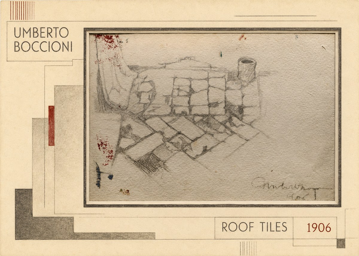 Umberto Boccioni Roof Tiles No2 - Poster