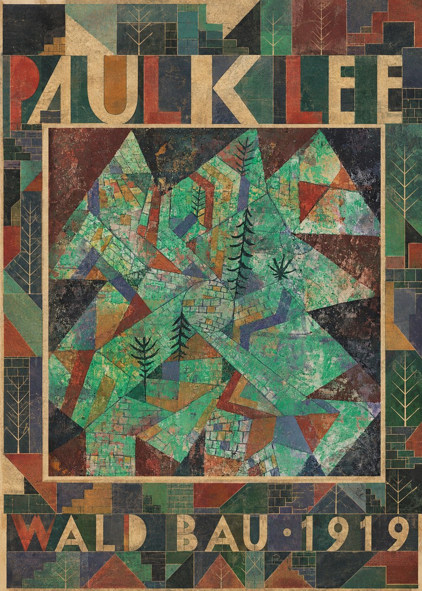 Paul Klee Wald Bau No5 - Poster