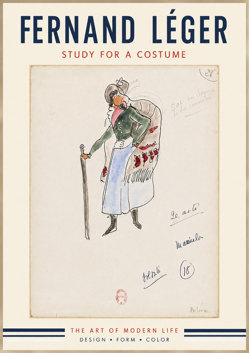 Fernand Léger Study for a Costume No5 - Poster