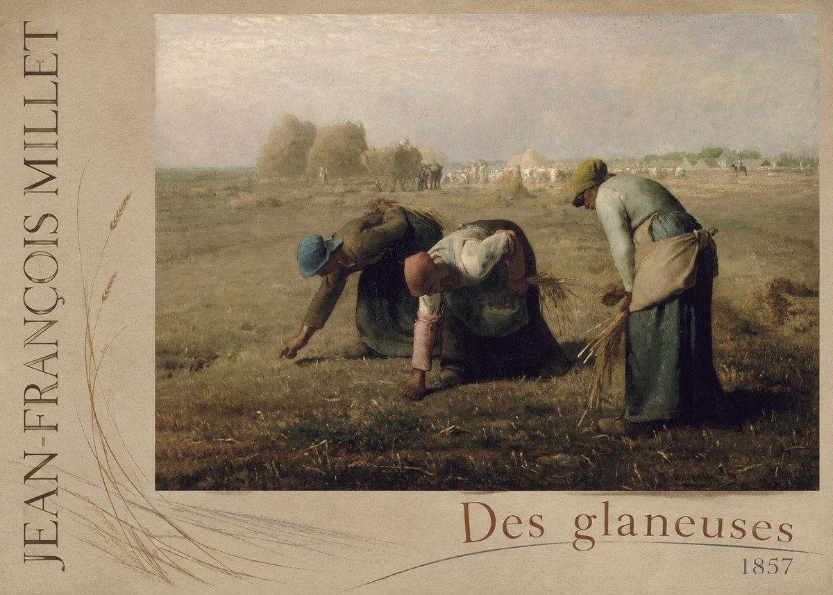Jean-François Millet Des Glaneuses No3 - Poster