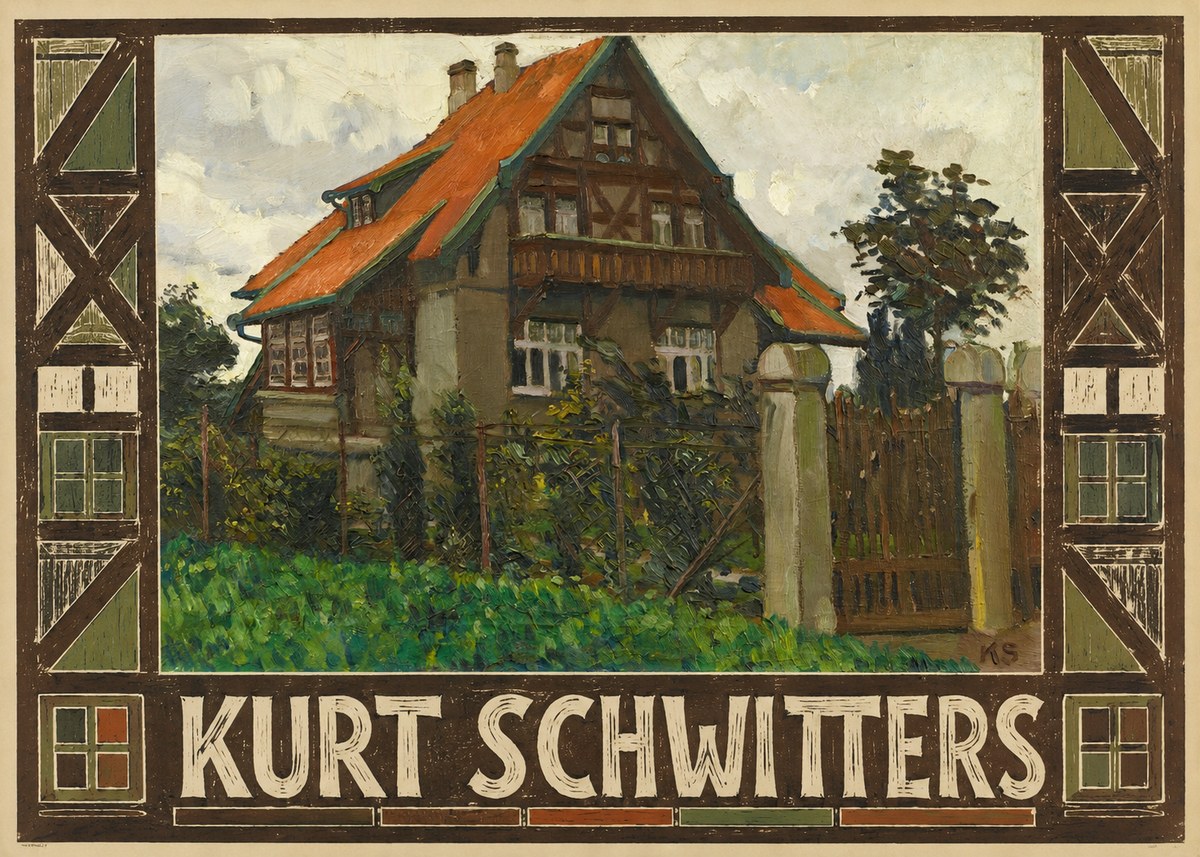 Kurt Schwitters The House on Berggasse No5 - Poster