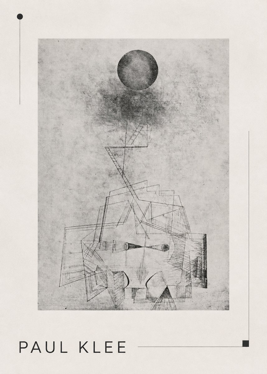 Paul Klee Abstract Study with Sphere and Ladder No3 - Poster