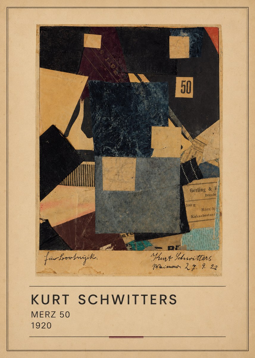 Kurt Schwitters Merz 50 No3 - Poster