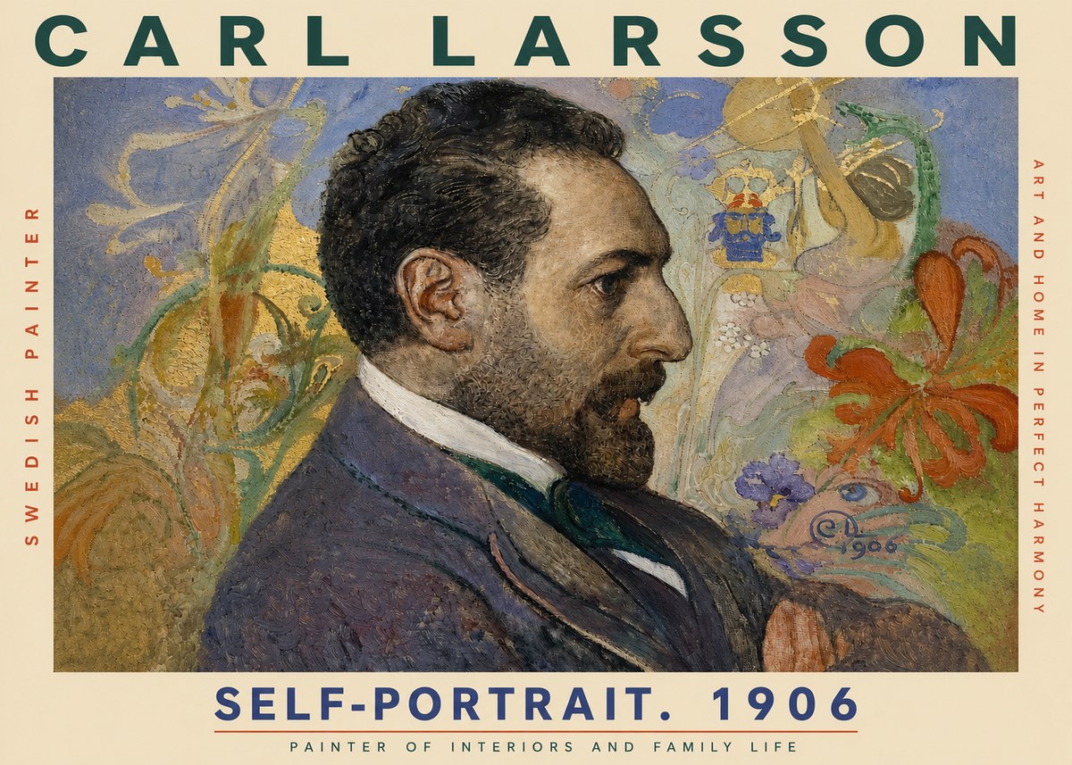 Carl Larsson Self-portrait. 1906 No3 - Poster