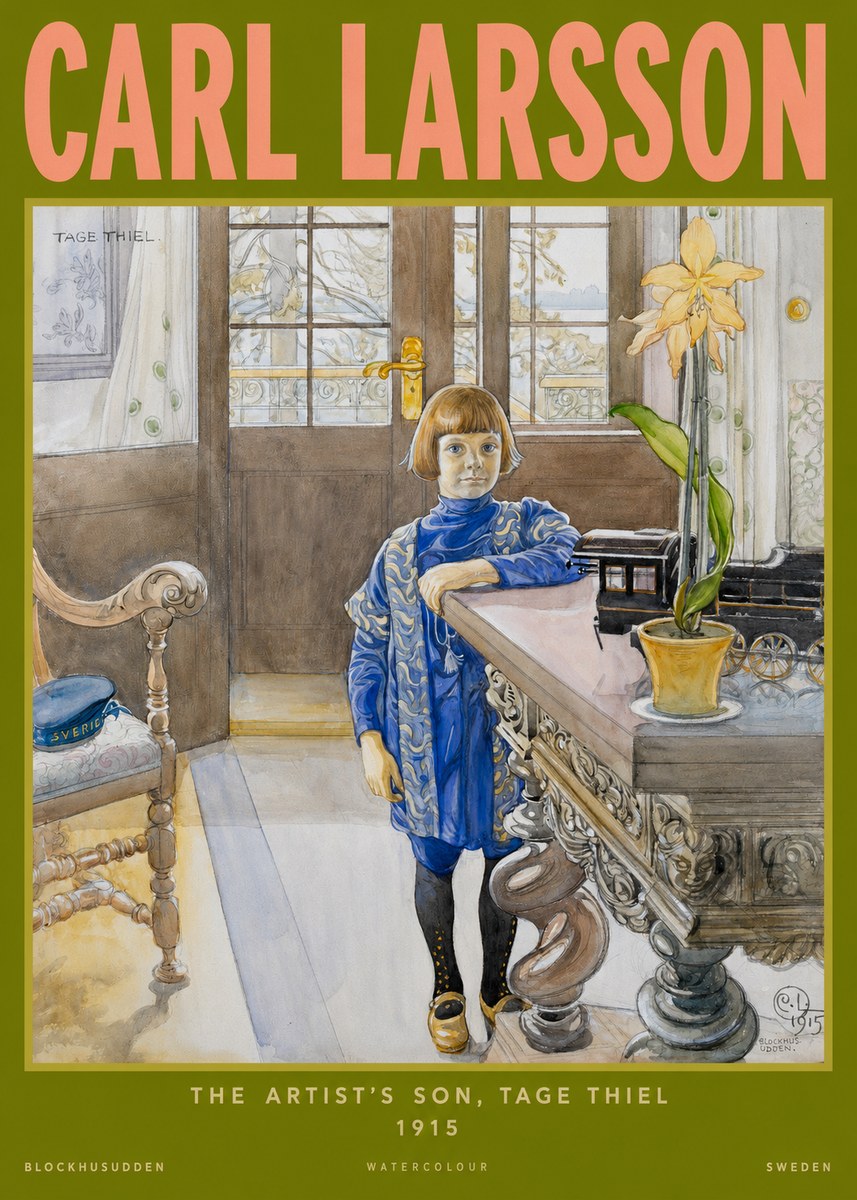 Carl Larsson The Artist's Son, Tage Thiel No2 - Poster