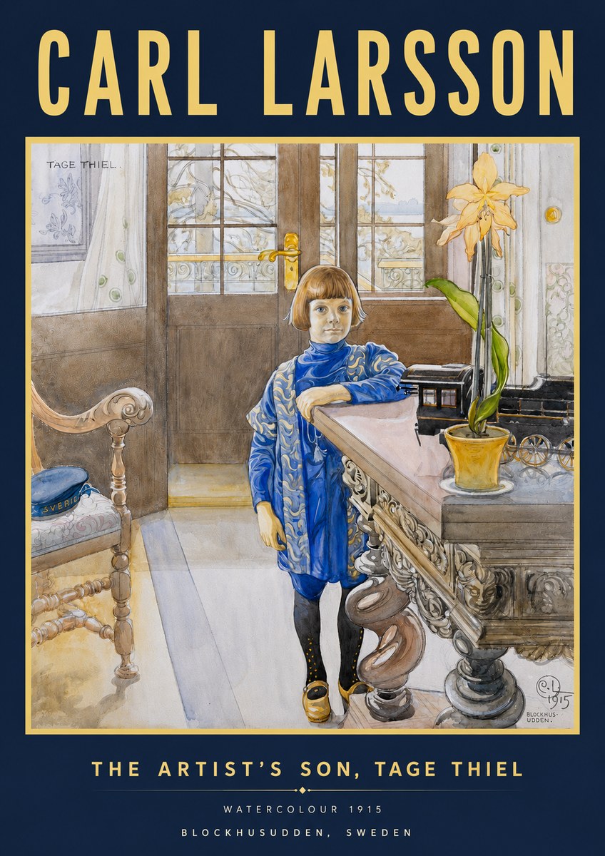 Carl Larsson The Artist's Son, Tage Thiel No4 - Poster