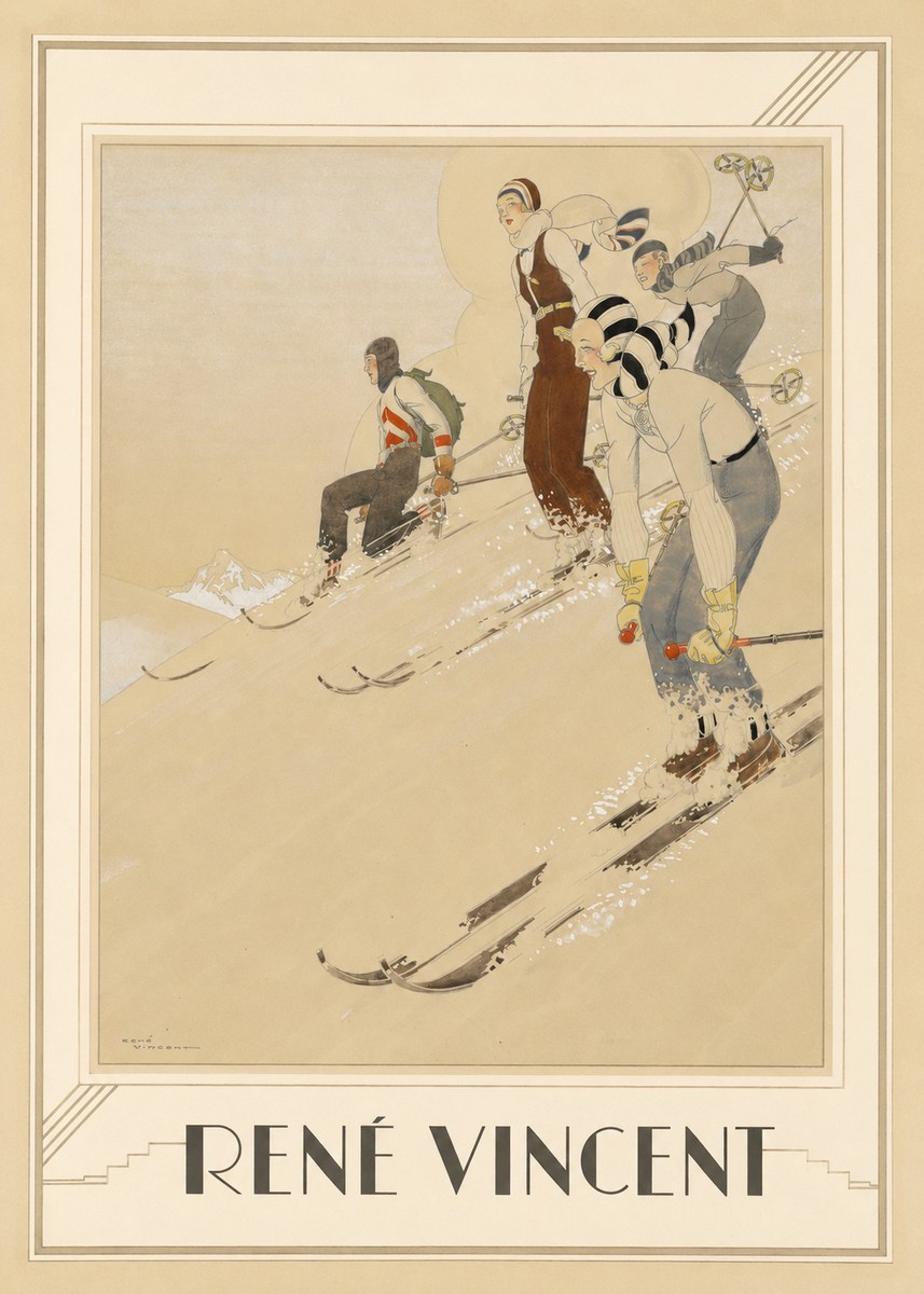 René Vincent Skiers No1 - Poster