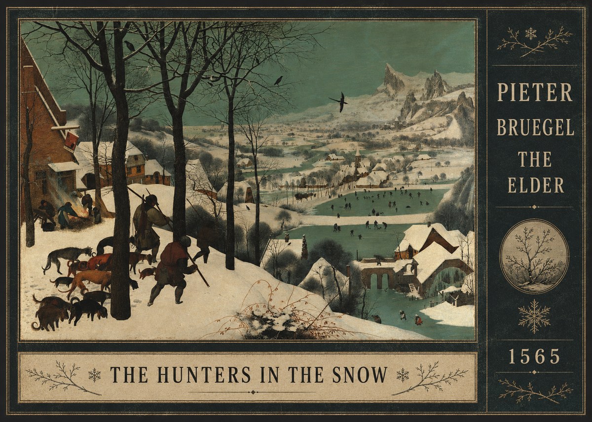 Pieter Bruegel The Hunters in the Snow I No4 - Poster