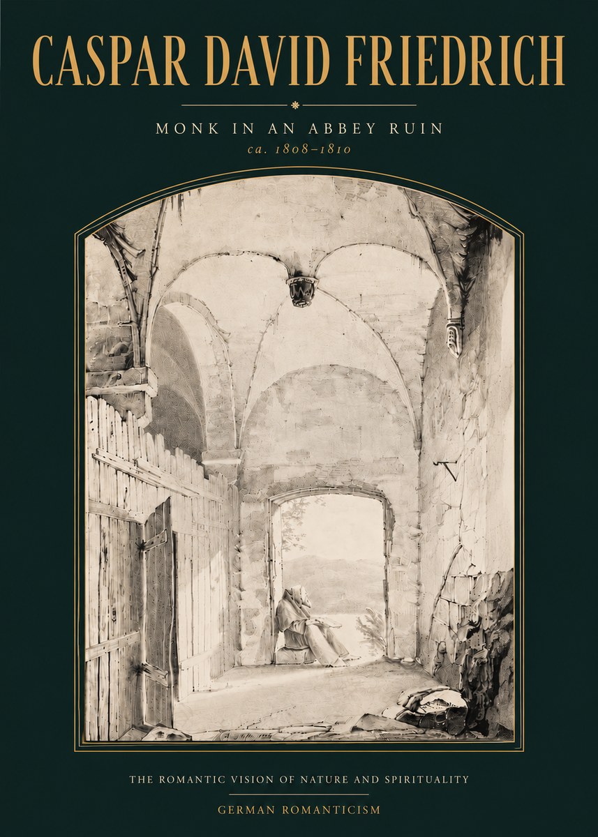 Caspar David Friedrich Monk in an Abbey Ruin No4 - Poster