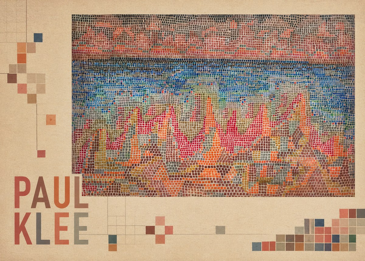 Paul Klee Abstract Gridded Composition No2 - Poster