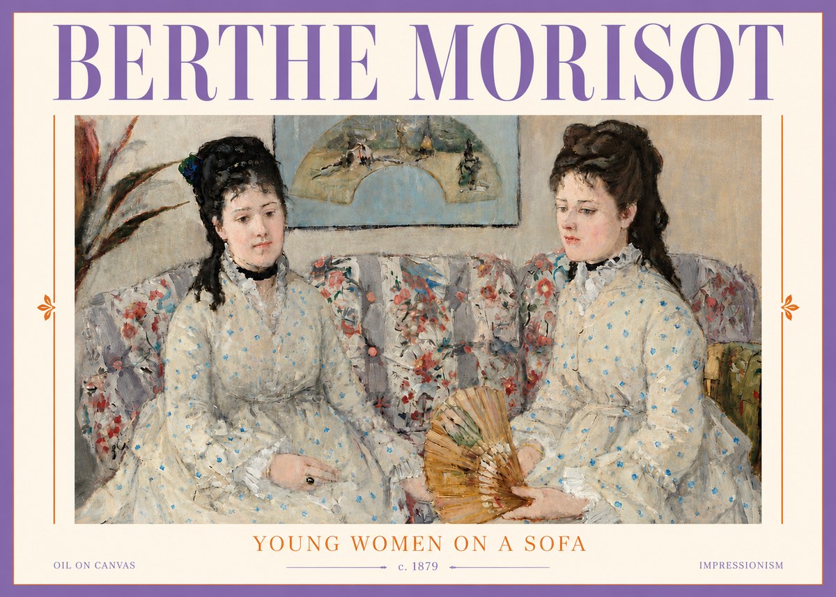 Berthe Morisot Young Women on a Sofa No5 - Poster
