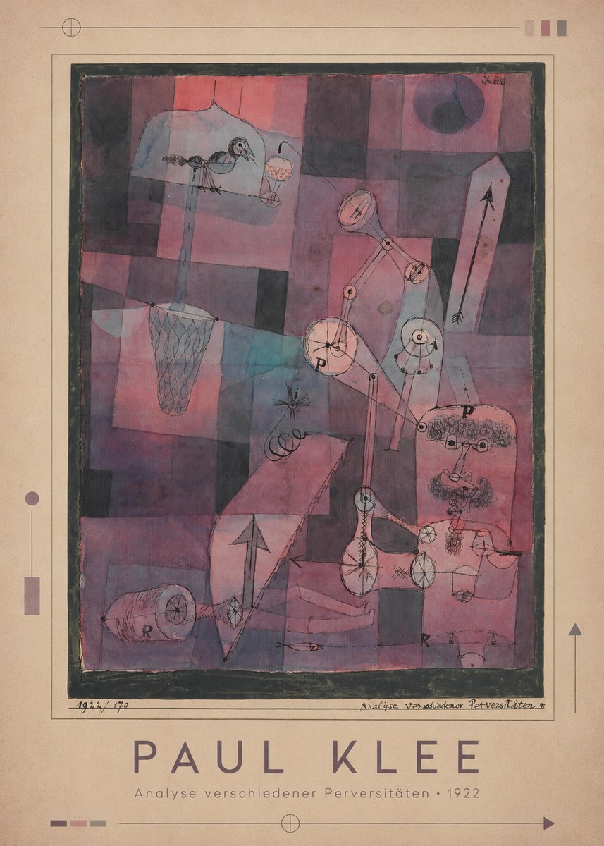 Paul Klee Analyse Verschiedener Perversitäten No2 - Poster