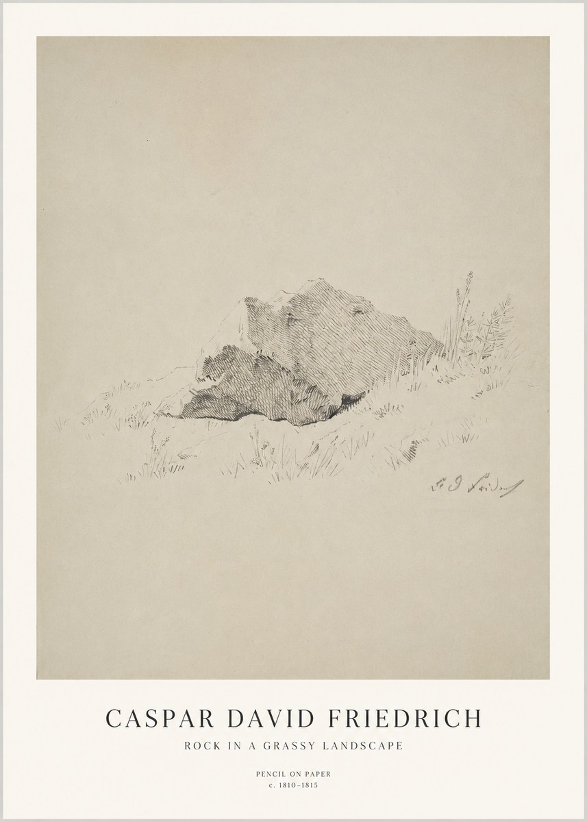 Caspar David Friedrich Rock Study No3 - Poster
