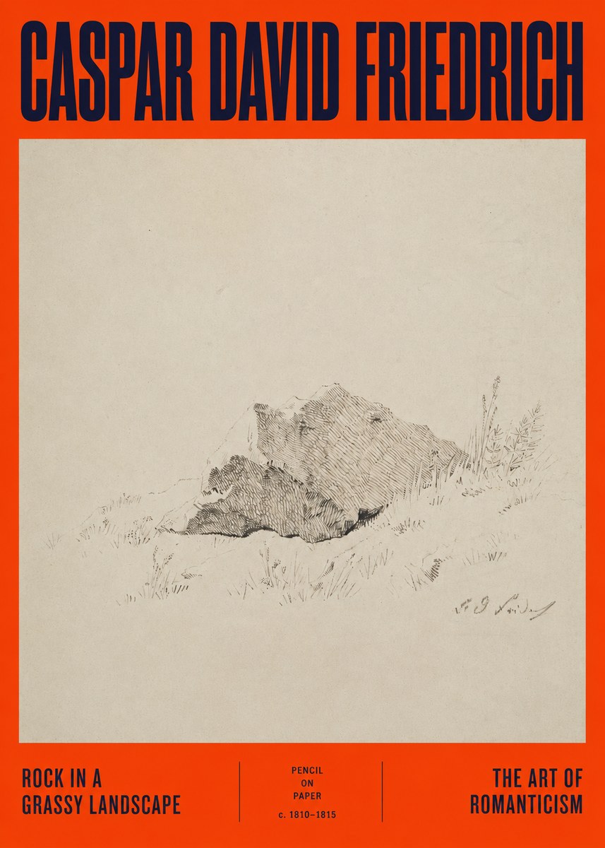Caspar David Friedrich Rock Study No5 - Poster