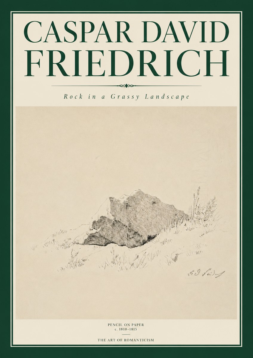 Caspar David Friedrich Rock Study No6 - Poster