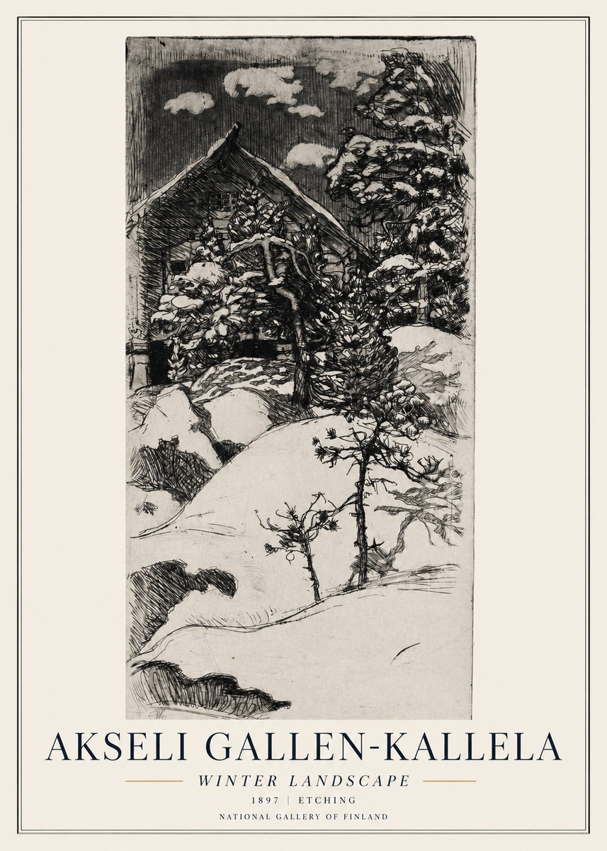 Akseli Gallen-Kallela Winter Landscape I No1 - Poster