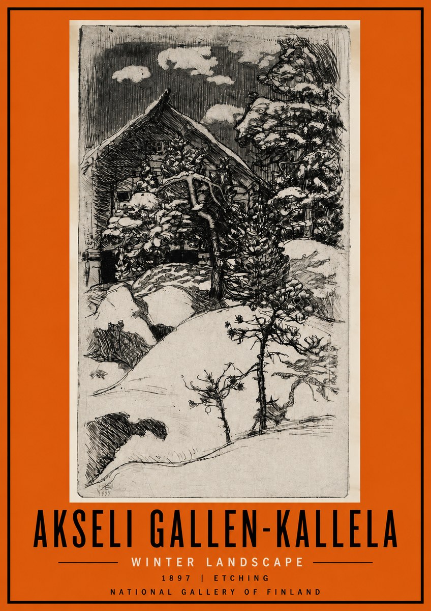 Akseli Gallen-Kallela Winter Landscape I No4 - Poster