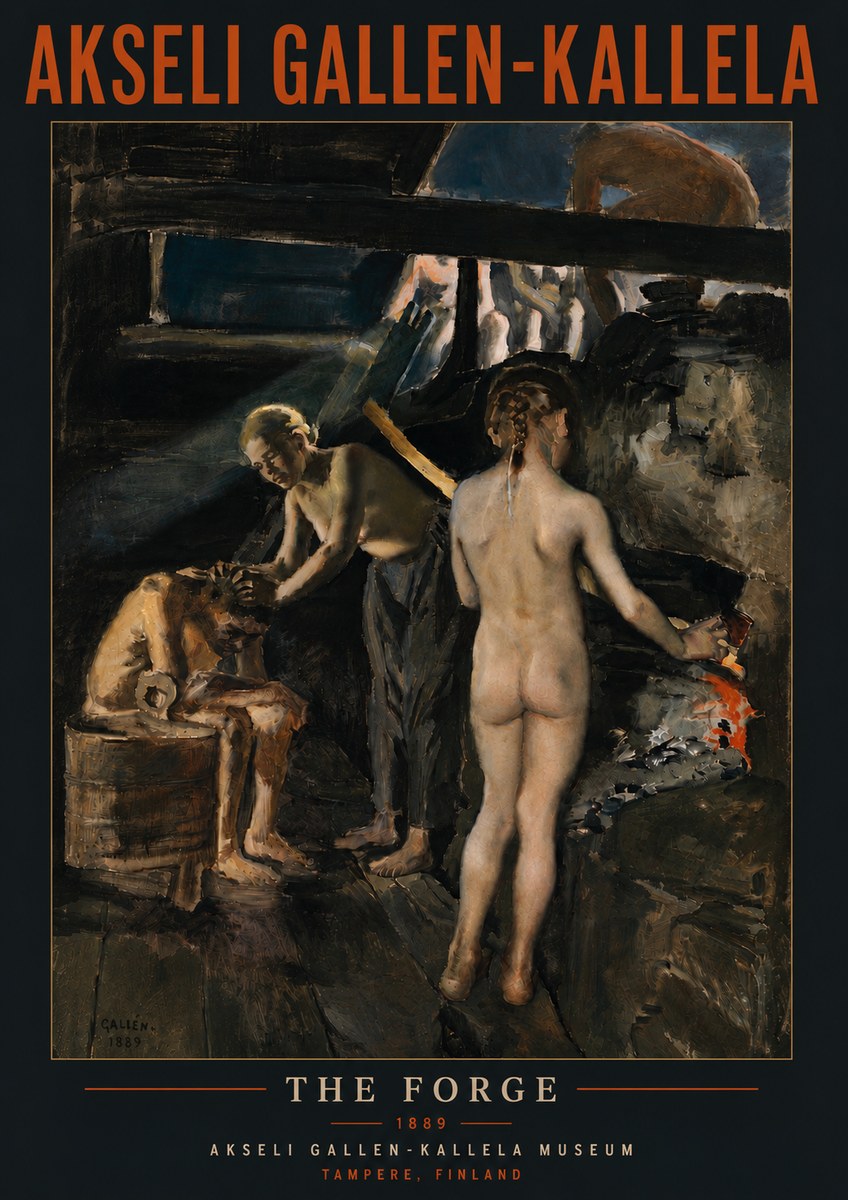 Akseli Gallen-Kallela The Forge No5 - Poster