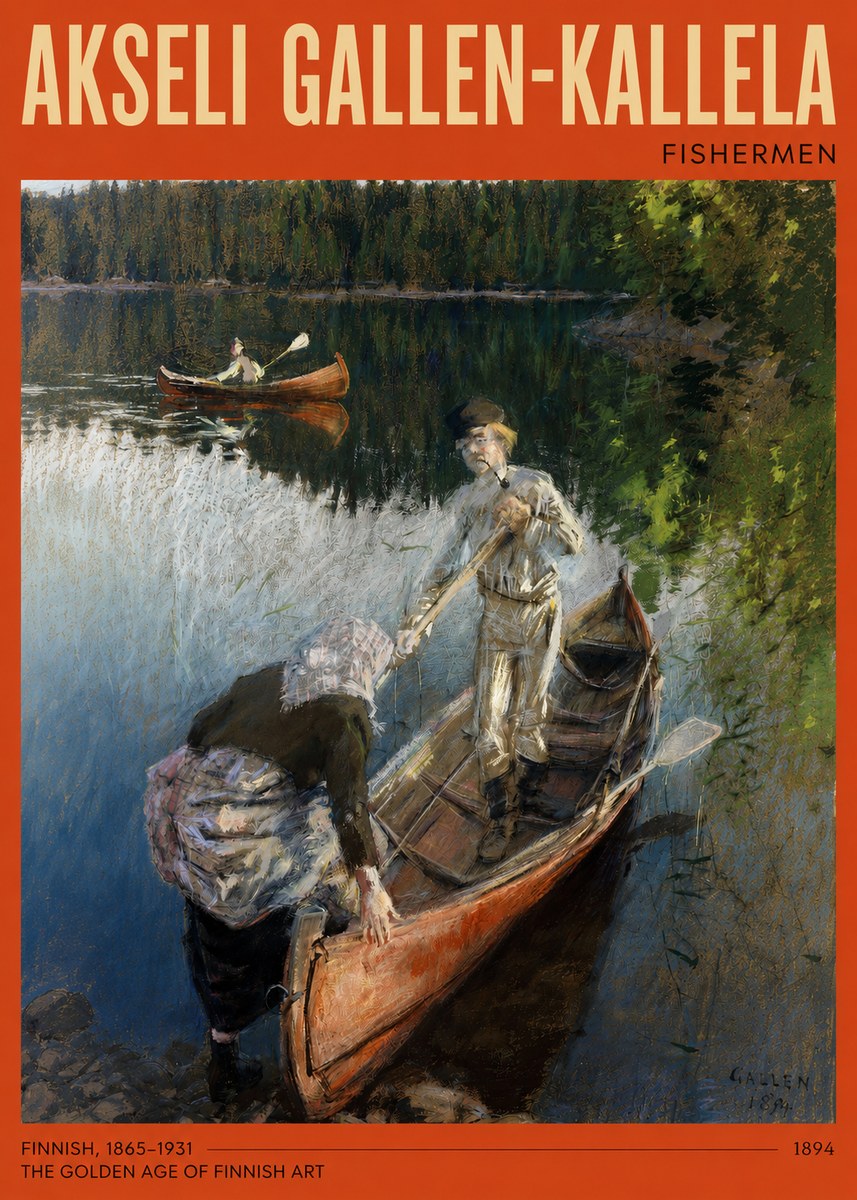 Akseli Gallen-Kallela Fishermen No2 - Poster