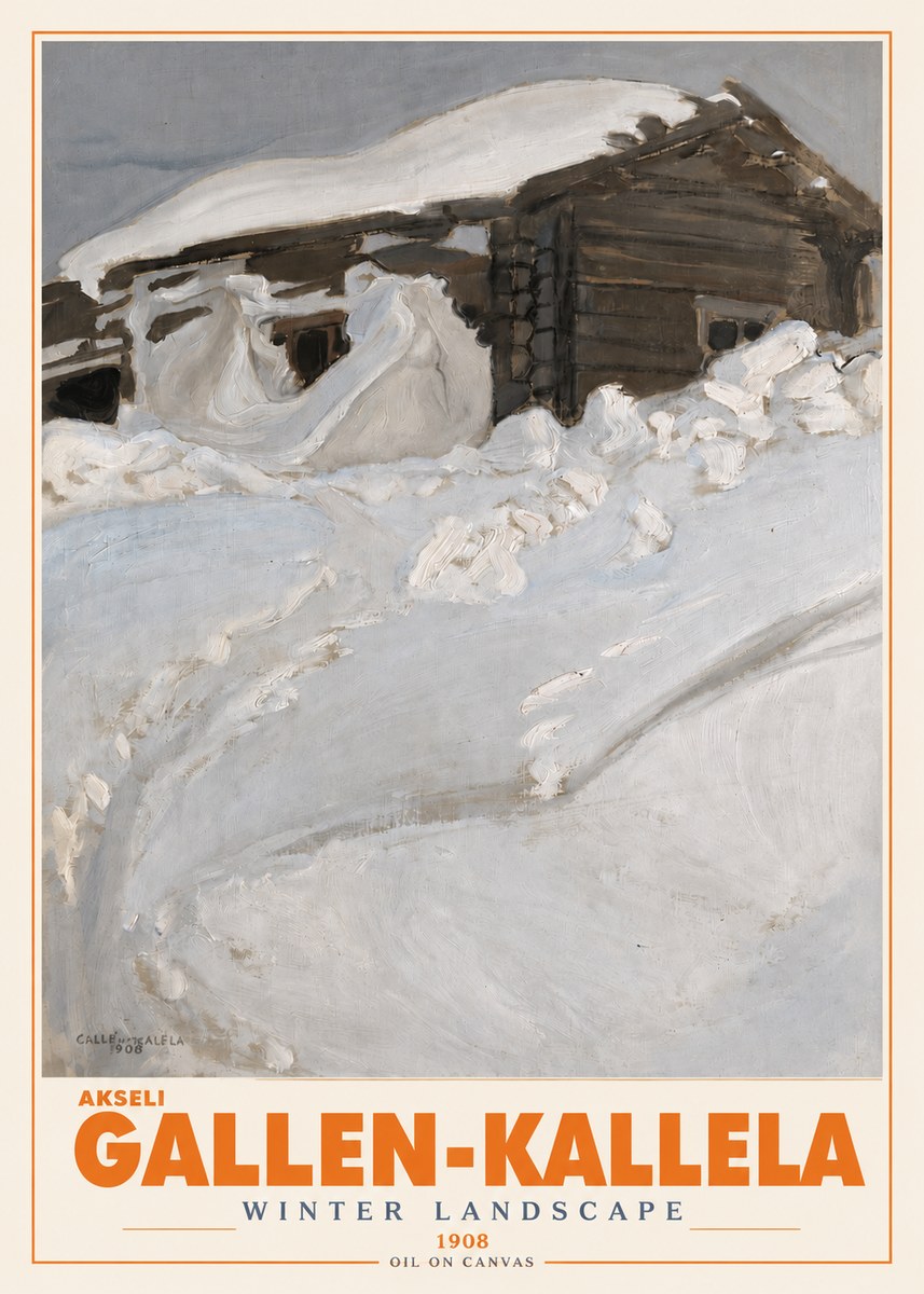Akseli Gallen-Kallela Winter Landscape II No3 - Poster