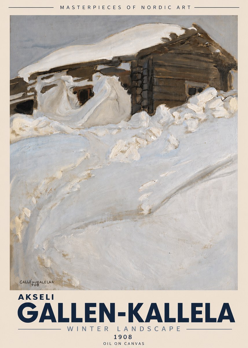 Akseli Gallen-Kallela Winter Landscape II No6 - Poster