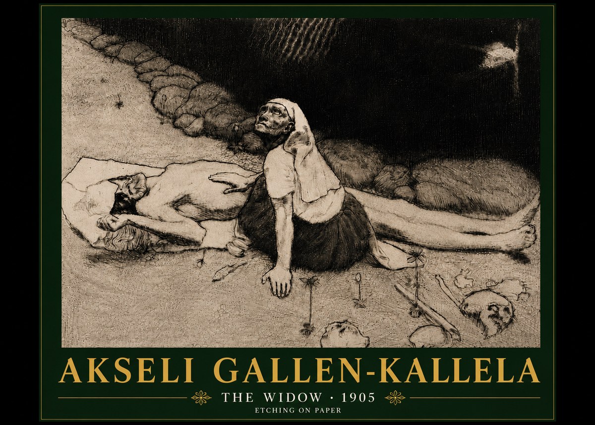 Akseli Gallen-Kallela The Widow No6 - Poster