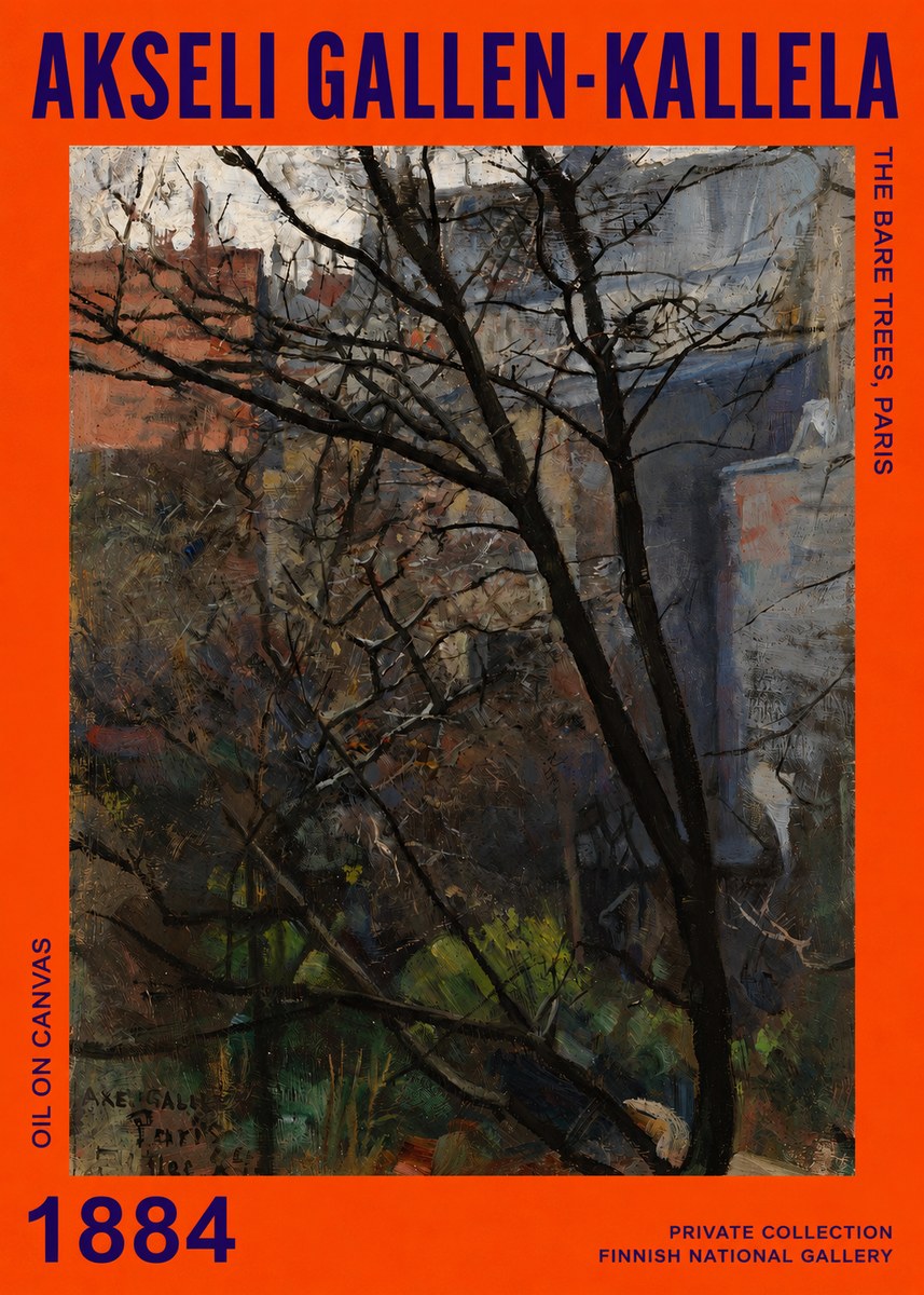 Akseli Gallen-Kallela The Bare Trees, Paris No2 - Poster