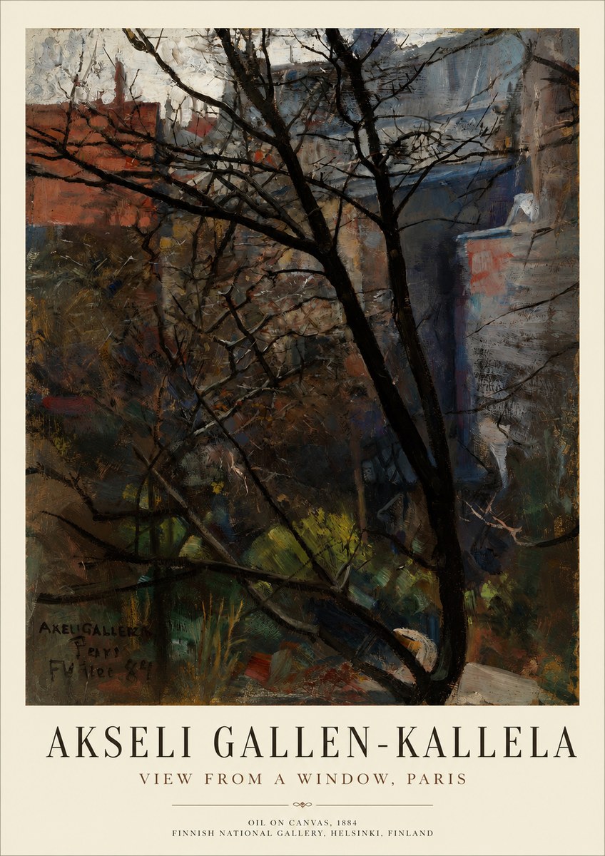Akseli Gallen-Kallela The Bare Trees, Paris No4 - Poster