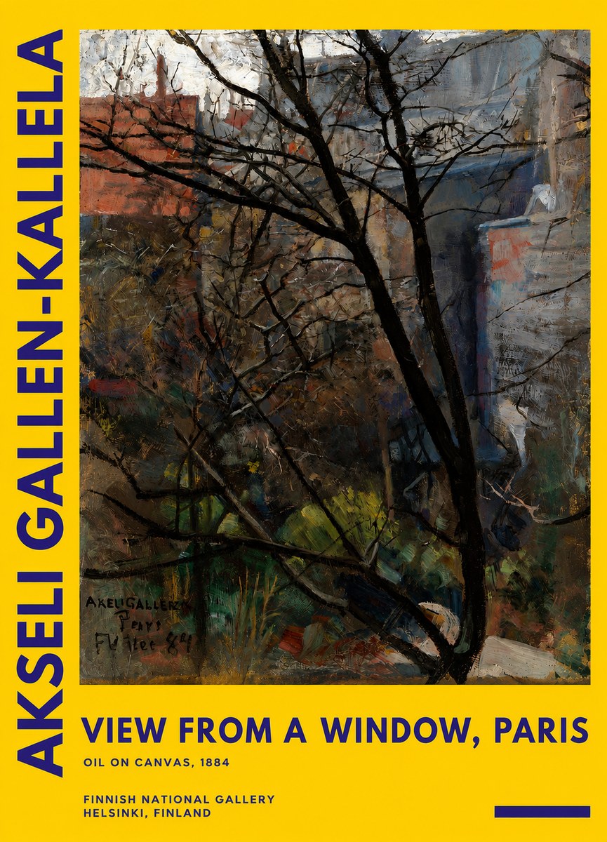 Akseli Gallen-Kallela The Bare Trees, Paris No5 - Poster