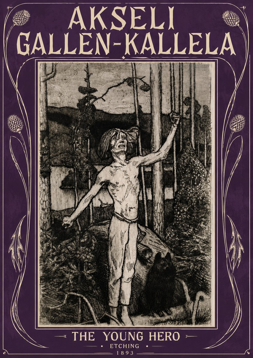 Akseli Gallen-Kallela The Young Hero No5 - Poster