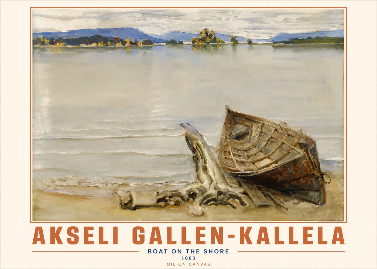 Akseli Gallen-Kallela Boat on the Shore No4 - Poster